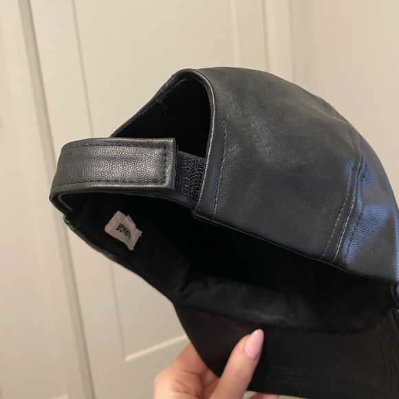 NWOT Faux Leather Hat - Picture 2 of 4